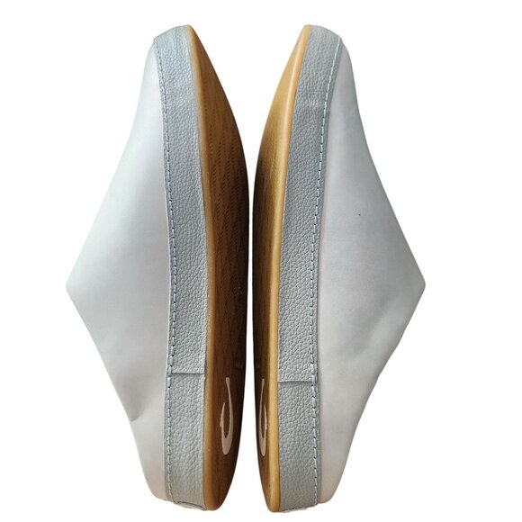 Olukai Leather Mule Slippers Blue Gray Men's Size 12 Loungewear Gift - Picture 10 of 16